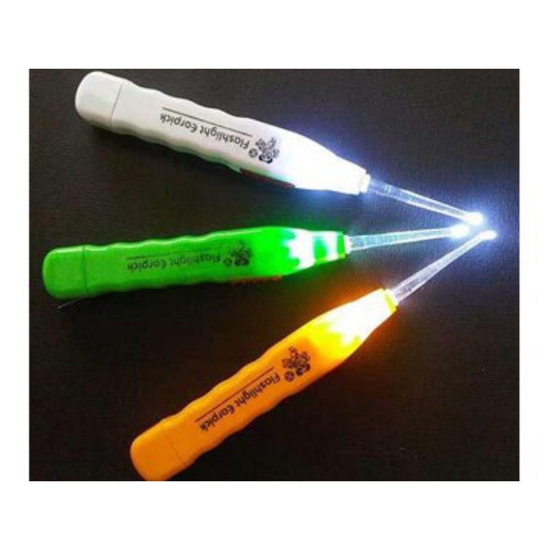 Korek Kuping Elektrik Korek Kuping Lampu Led Pembersih Telinga Bayi Anak Dewasa Earpick Flashlamp