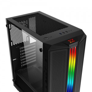 PC Case Gaming XigmaTek With 4 Fan ARGB A-RGB Trident - Casing Komputer