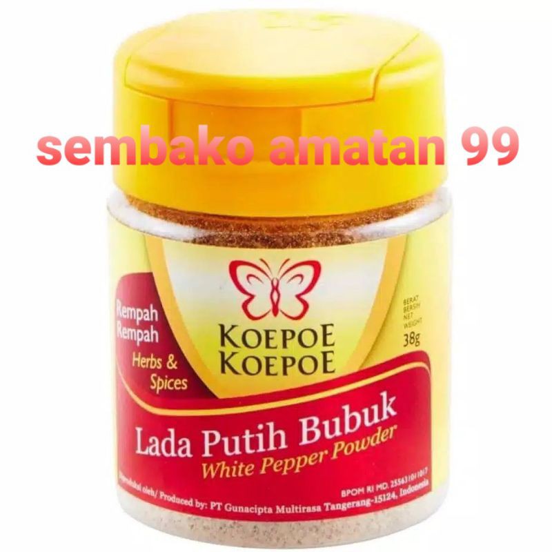 Lada Putih Bubuk Botol Kemasan 38 Gram