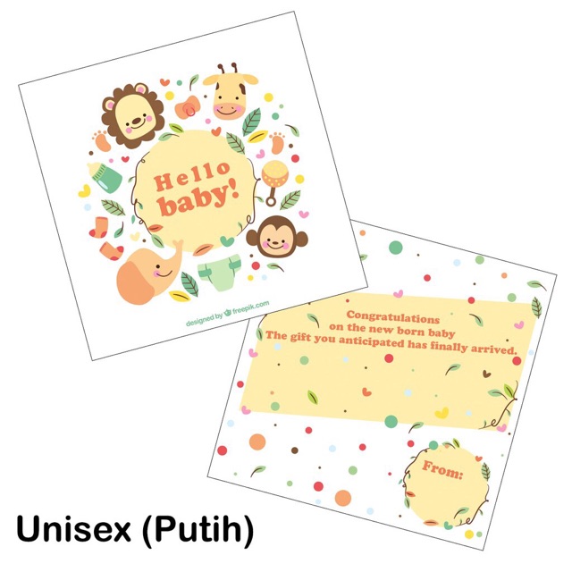 Tidak DiJUAL TERPISAH - Kartu Ucapan Kelahiran Bayi / Gift Card / Greeting Card Baby Born