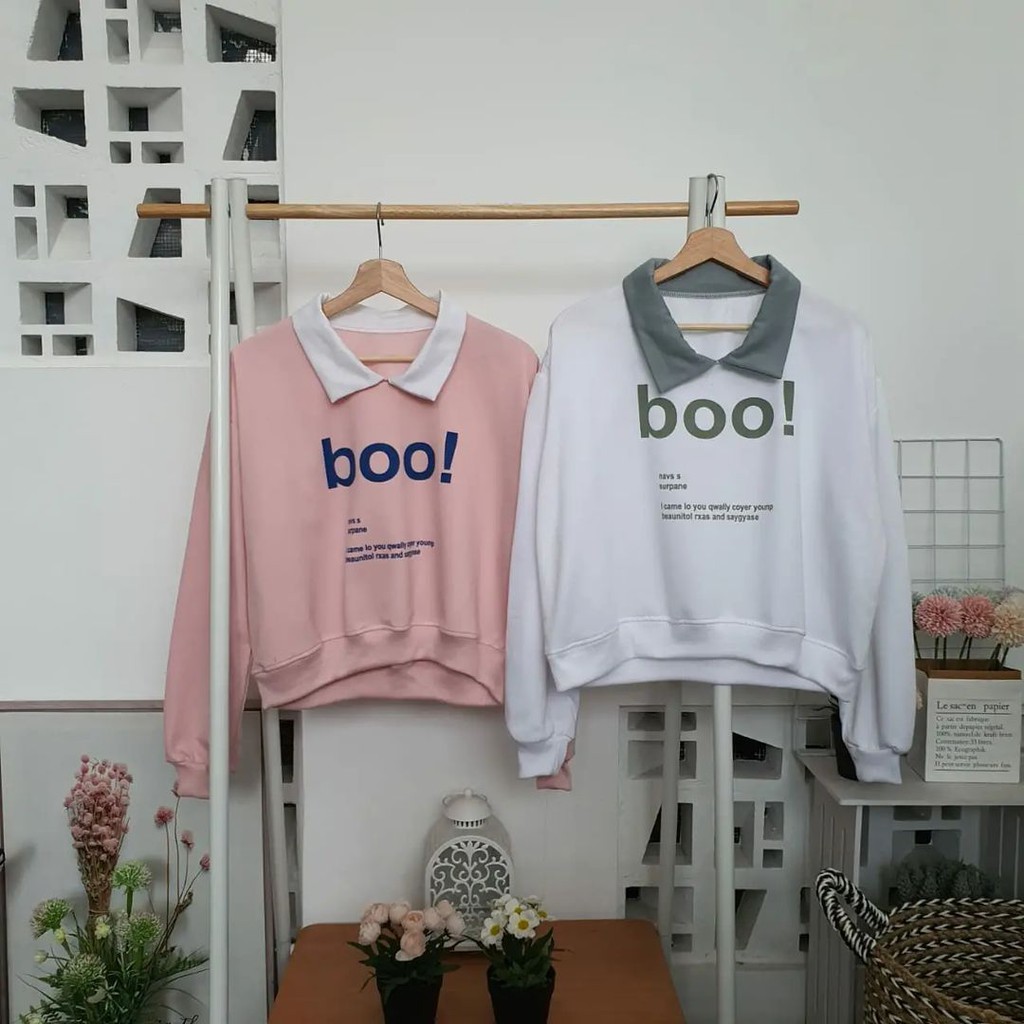 [CYC | COD] REALPICT | Outwear Boo Colar Sweater | Fleece Hoodie Wanita Trendy Murah