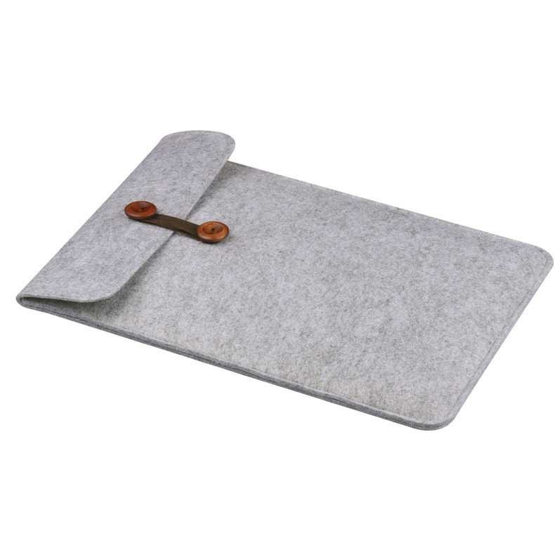 Bayar Ditempat Rhodey Felt Button Style Sleeve Case Laptop Ultrabook - DA58