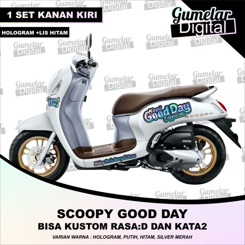 STRIPPING STIKER CUTTING SCOOPY GOOD DAY KUSTOM