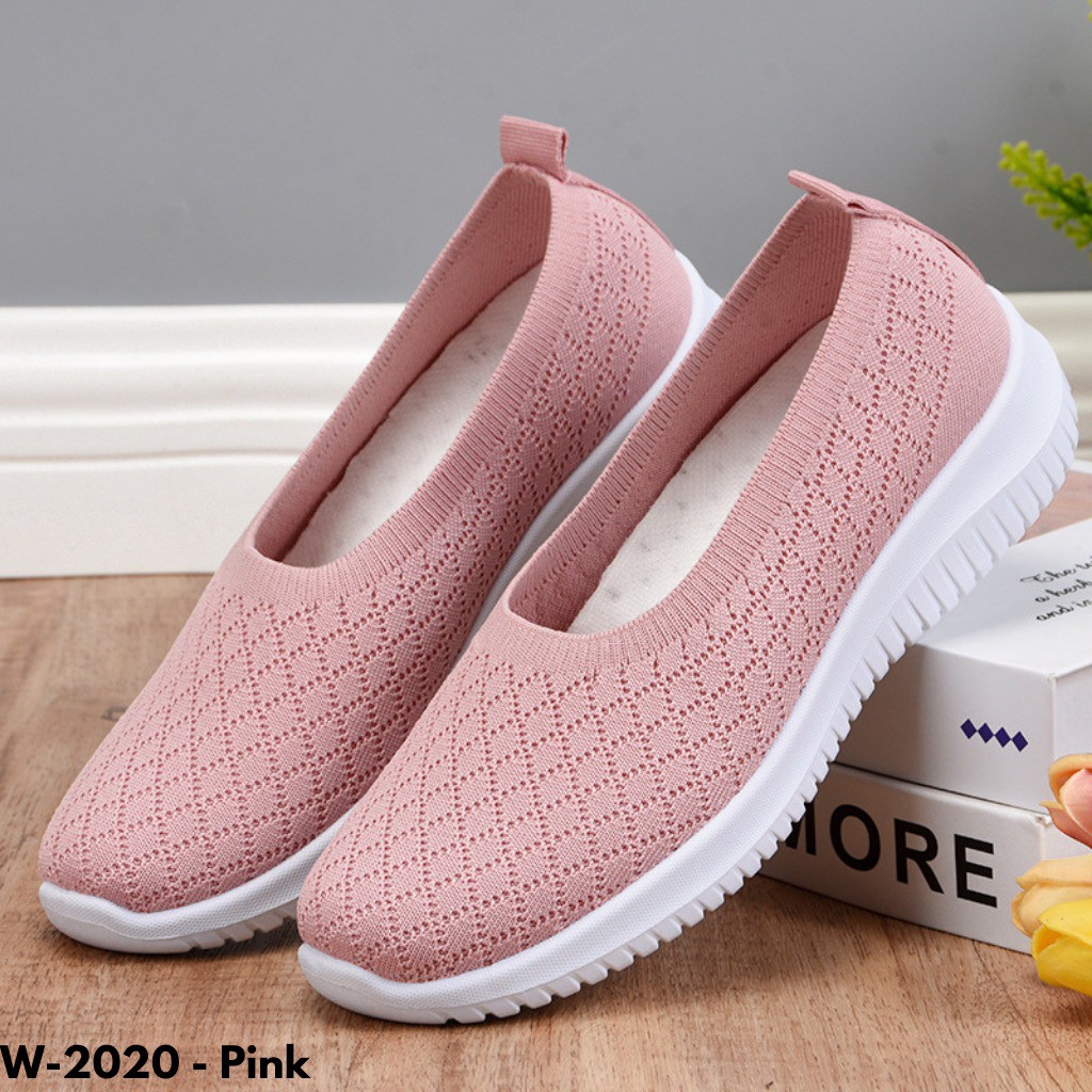 SEPATU SNEAKERS WANITA TANPA TALI IMPORT NYAMAN DIPAKAI ANTI LICIN KUALITAS BAGUS W2020