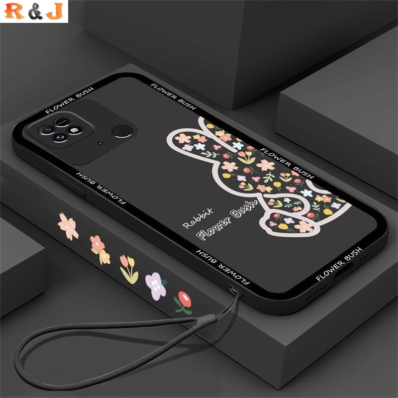 Casing Silikon Redmi Note 11S 11 Pro 10C 10A 9C 9T 9A Note 10 5G 10S 9 Note 8 7 Poco M3 Pro X3 Pro NFC Motif Bunga Kelinci