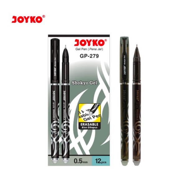 

FAMILY TOYS - PULPEN BISA DIHAPUS / ERASABLE GEL PEN GP 279 JOYKO SHOKYO ULIR GEL 0.5 MM BOLPEN UNIK LUCU HITAM BLACK