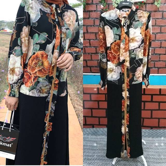 (READY L) Abaya Hikmat Fashion