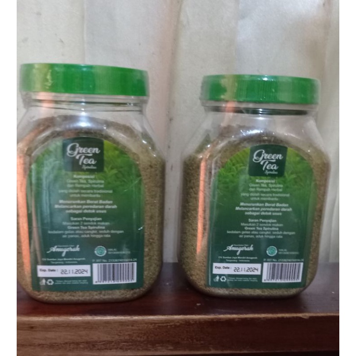 Jahe Merah GREENTEA Spirulina Anugeran kemasan toples 350 gram / Herbal Asli Indonesia