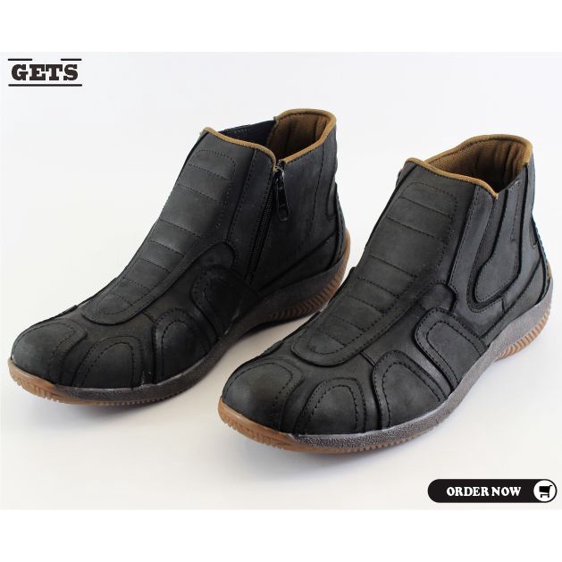 Sepatu Boots Pria Kulit Asli Original Keren Berkualitas Terbaik Model Resleting STG - ATTAYA DESIGN