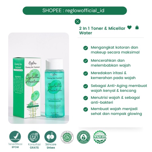 Toner Reglow Wajah Whitening Pembersih Muka Penghilang Flek Hitam Membandel Perawatan Kecantikan Original Re Glow Skincare dr Shindy Putri Reg Glow Official Store