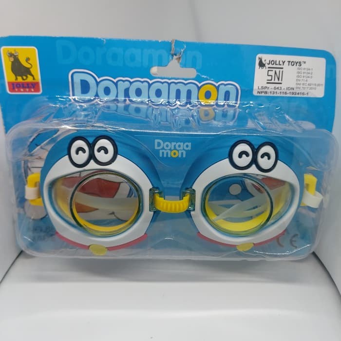 KACAMATA RENANG ANAK KARAKTER KARET BISA DI SETEL JUNIOR SWIM GOGGLES - Biru