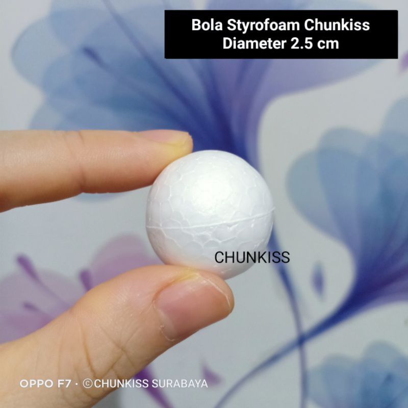 BOLA STYROFOAM UNTUK HIASAN KUE - DIAMETER 1,5 CM DAN 2,5 CM