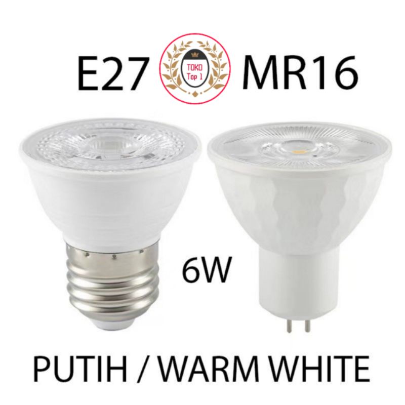 LAMPU HALOGEN SPOTLIGHT LED 6WATT FITTING E27 6 WATT COB SOROT 6W LAMPU SPOT LIGHT TUSUK 6 W E 27