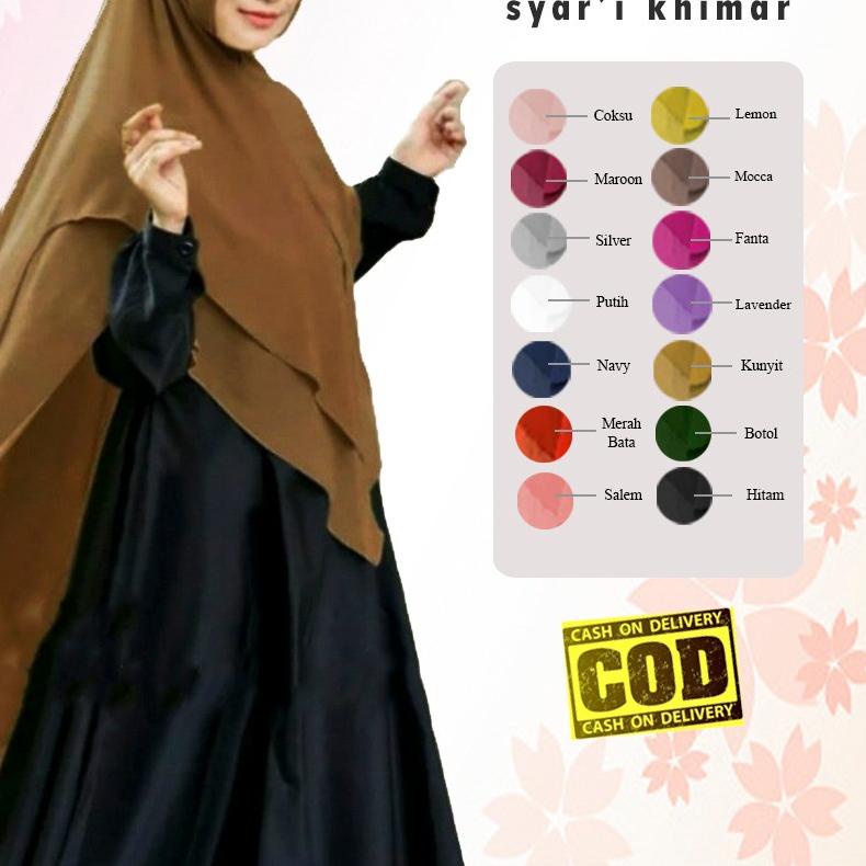JILBAB HIJAB KHIMAR KHADIJAH SYARI PAD BUSA