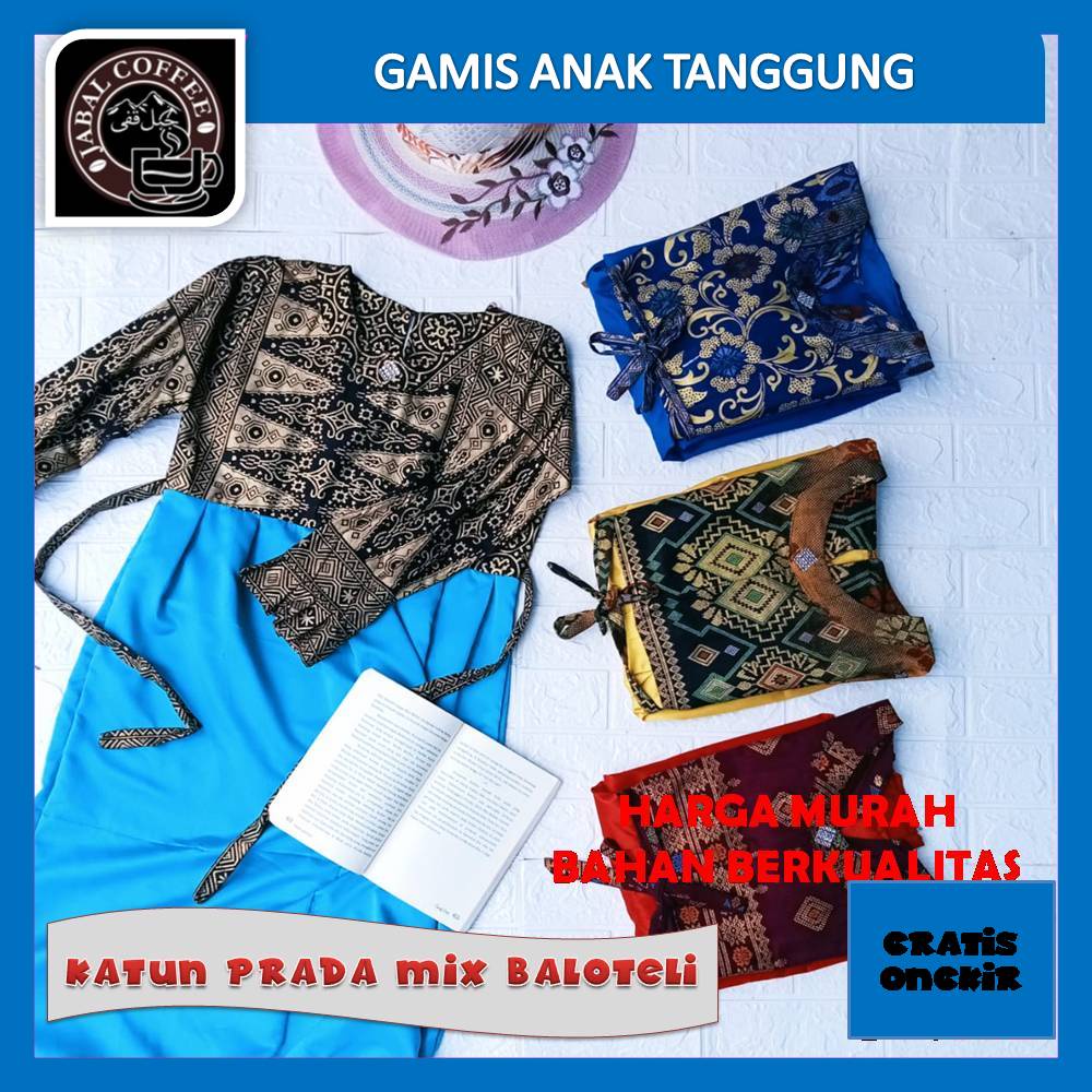 Gamis Anak Tanggung Umur 12 - 15 Tahun / Gamis Anak Remaja / Gamis Anak Katun Batik Baloteli 023