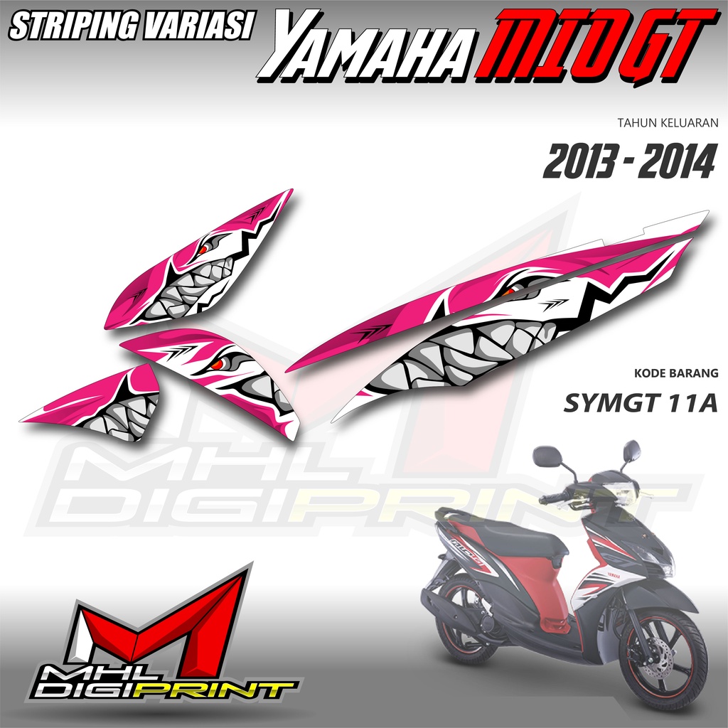 STRIPING VARIASI YAMAHA MIO GT - STIKER VARIASI MIO GT - SYMGT 11