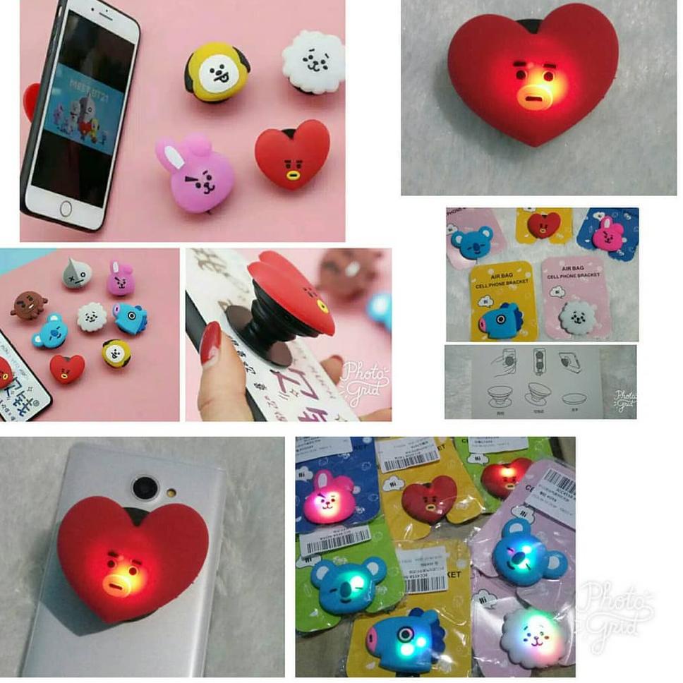 BOOMING POP SOCKET BT 21 LED GRIK HP 3W1