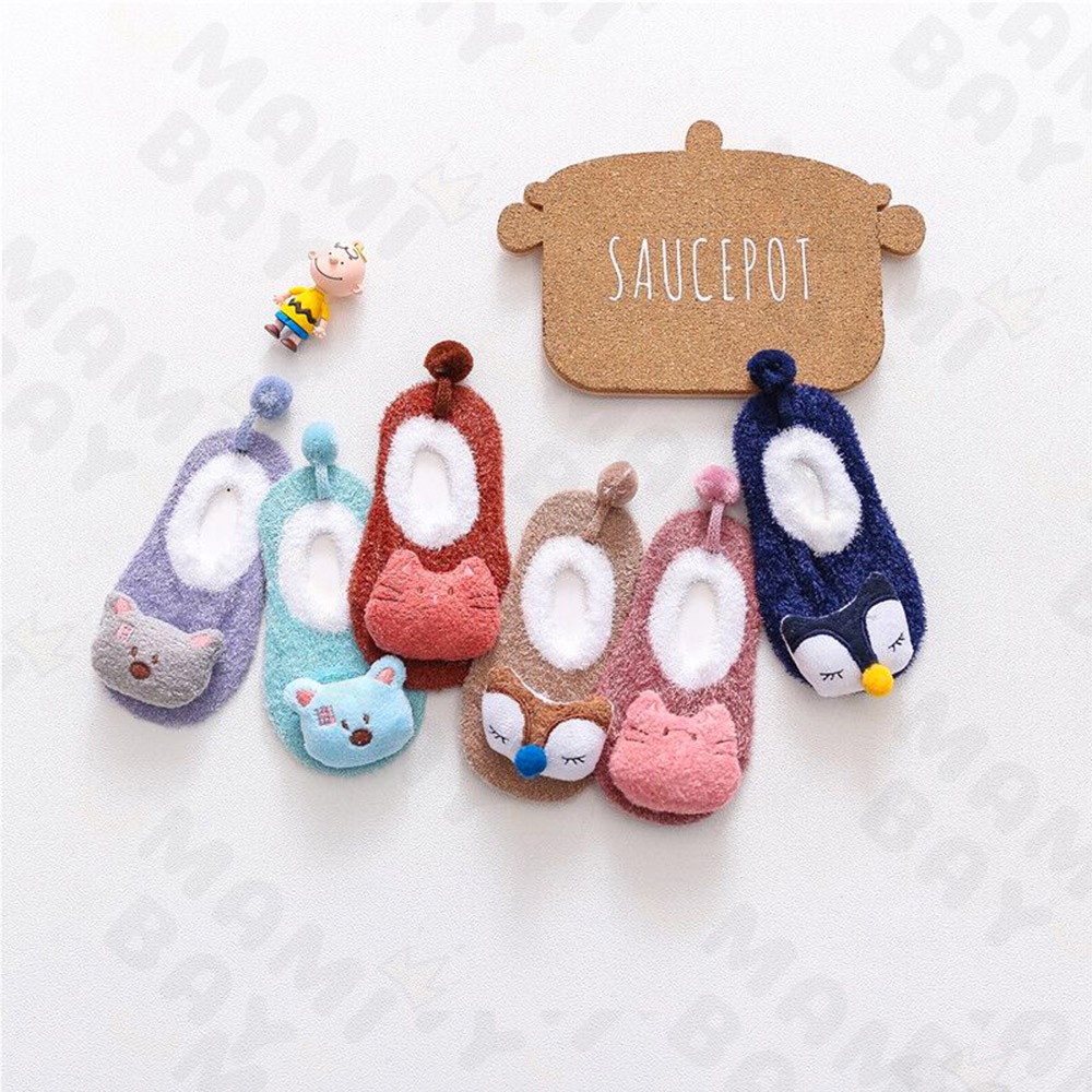 OKEYI Kaus kaki bayi motif lucu anti slip / Kaos kaki anak