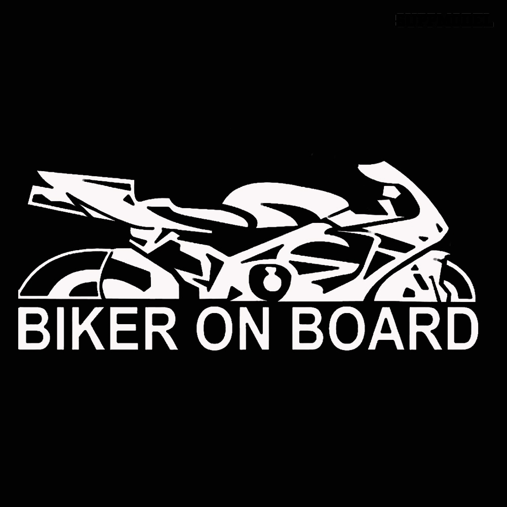 Stiker Reflektif Tema Biker on Board Untuk Mobil