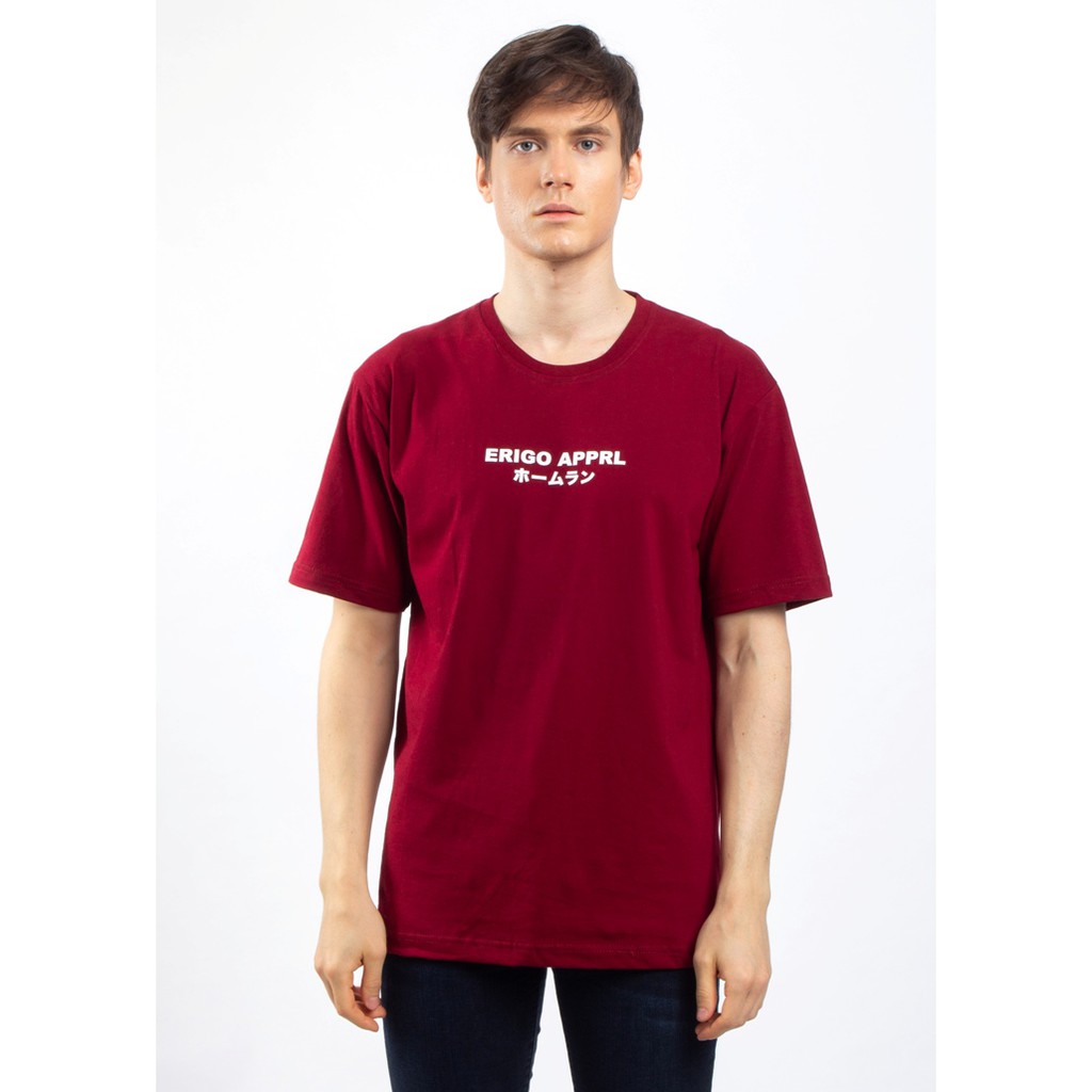  Erigo T shirt  Apprl Maroon Shopee Indonesia