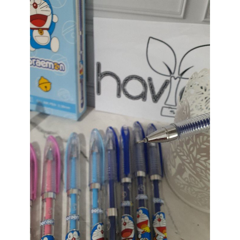 (12pc) pen gel DORAEMON/PULPEN GEL DORAEMON KUCING-2