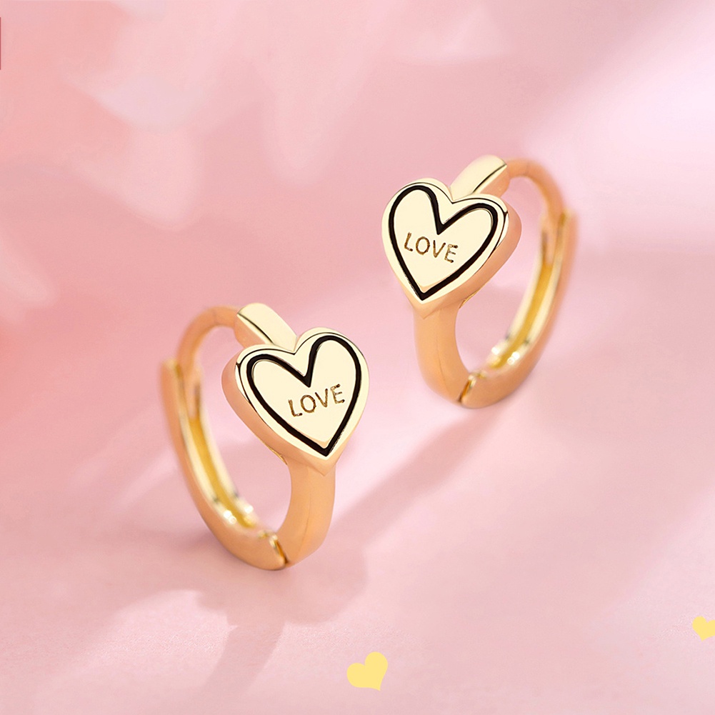 Hu Hu Hu Hu Hu Alat Bantu Pasang Kacamata♡ Anting Tusuk Gantung Wanita Bahan Metal Desain Hatitulisan Menarik Untuk Hadiah