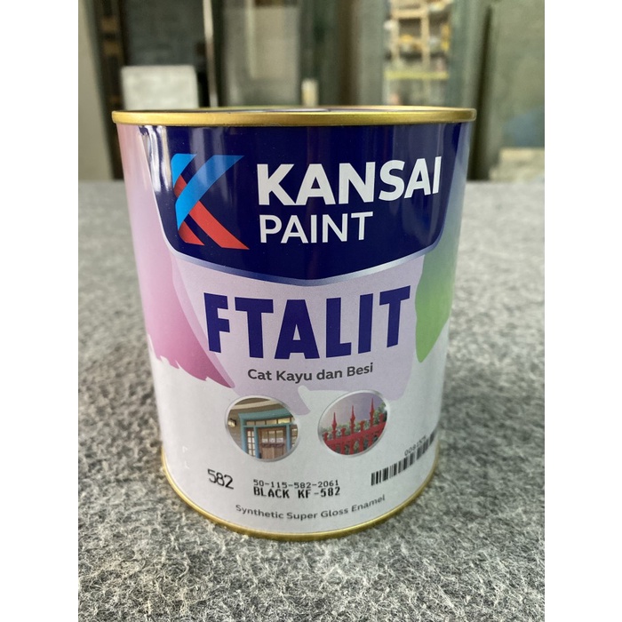 Jual Ftalit hitam 582/ Cat minyak ftalit 1 kg / besi and kayu/ kilap