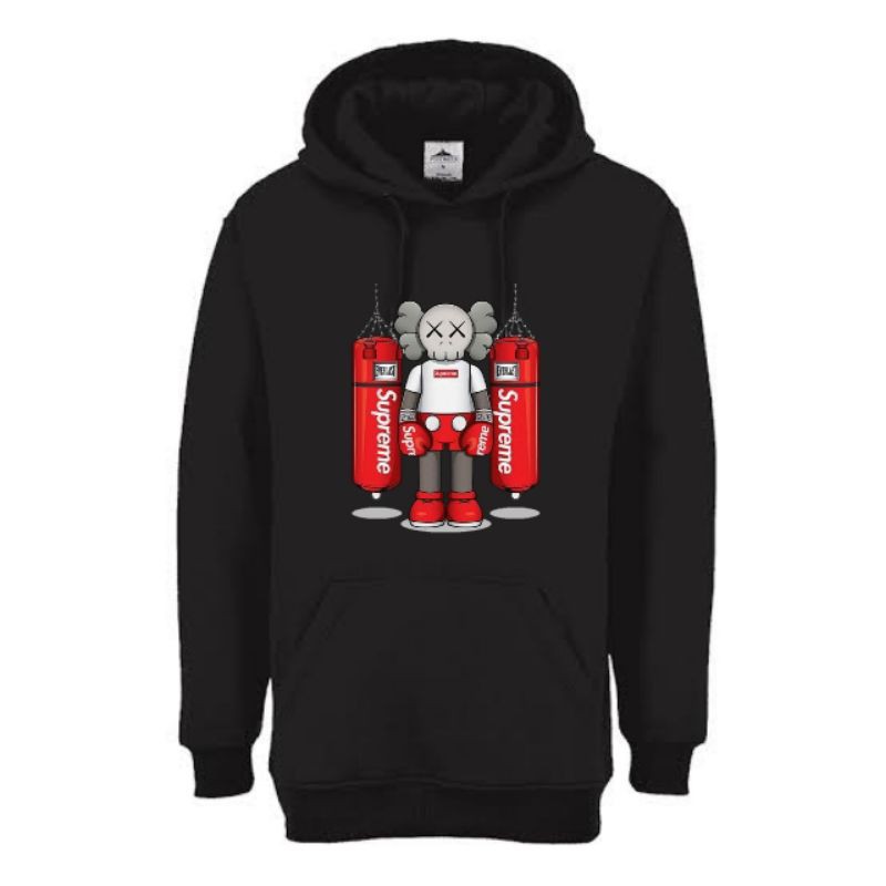 JAKET SWEATER HOODIE PRIA WANITA KAWS X UNIQLO X SUPREME COTTON FLEECE