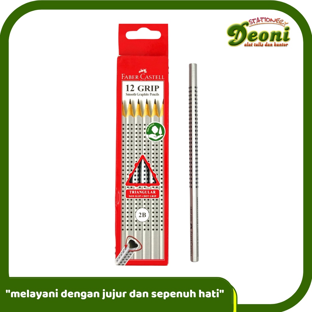 

FABER-CASTELL Grip 2001 Pencil - 2B Pensil 12pcs