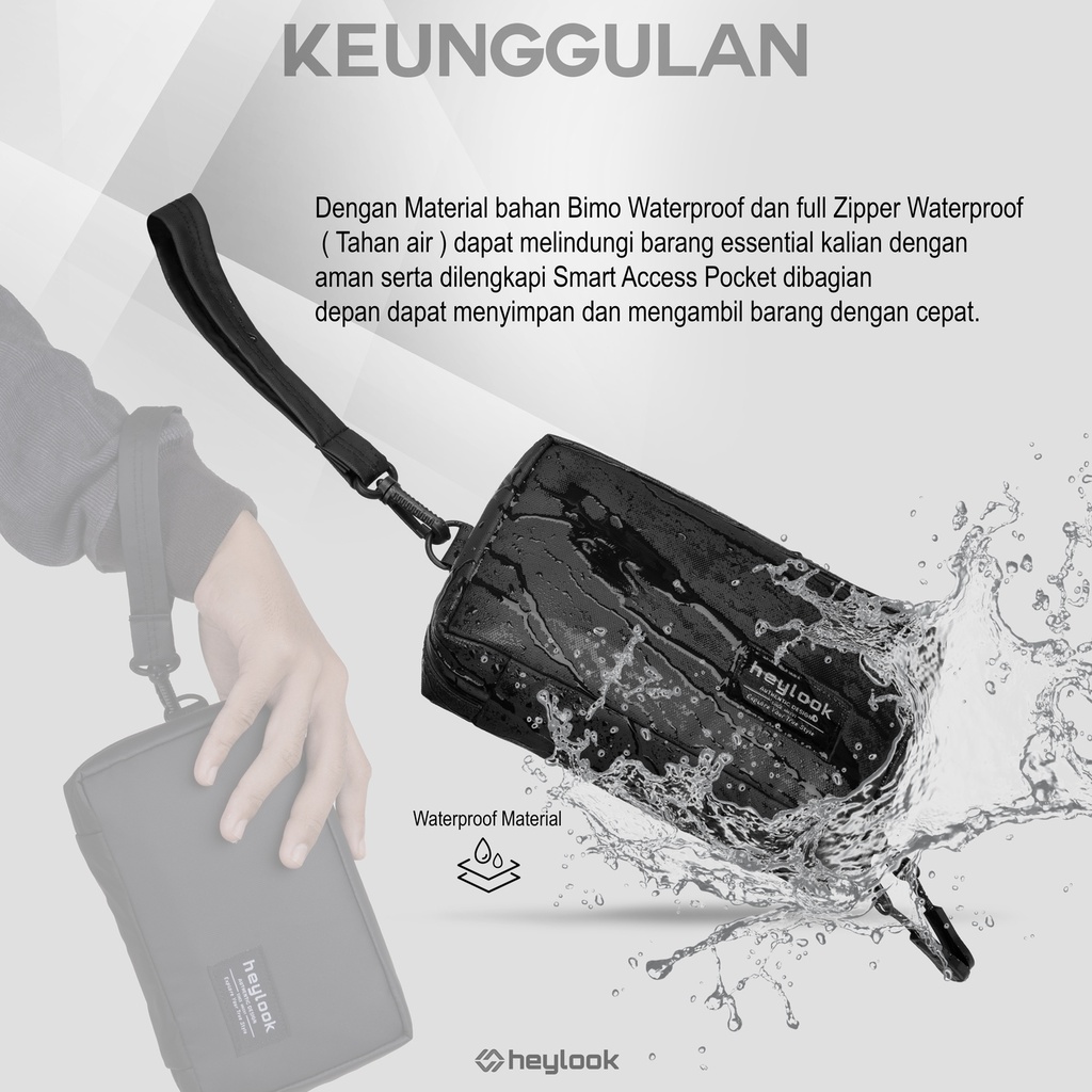 HEYLOOK Project - Clutch Bag Pria PHOENIX Hand Bag Pria Dompet Pria Pouch Pria Wanita Waterproof