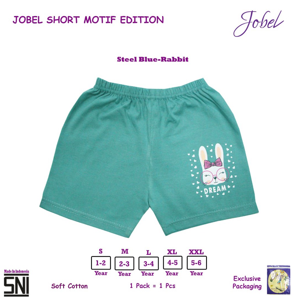 Jobel Celana Pendek ANAK Adem Nyaman Motif Edition 0 - 5 tahun CBKS