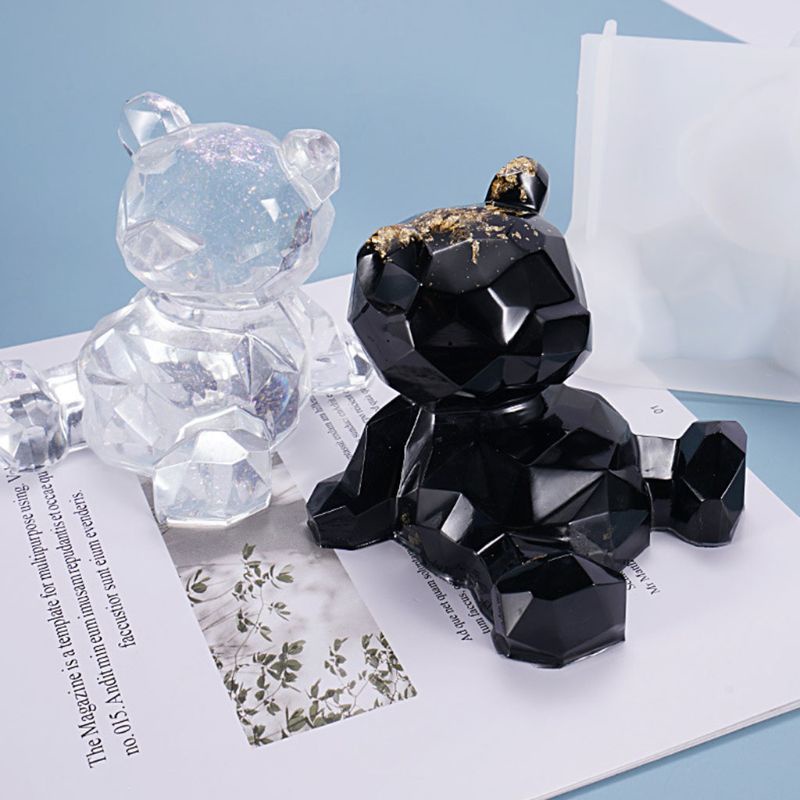 SIY  Resin Crystal Epoxy Mold Cartoon 3D Bear Phone Holder Casting Silicone Mould DIY Crafts Ornaments Making Tool