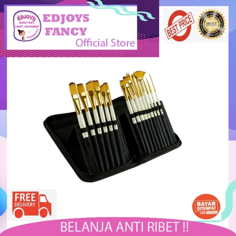 

Joyko Art Brush Set Cat Air Minyak Acrylic Joyko Alat Lukis Kuas BRS-12