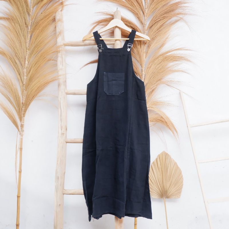 OVERALL JEANS HITAM POCKET / OVERALL JEANS SAKU / OVERALL JEANS TEBAL / ROK JEANS / MONYETAN JEANS R