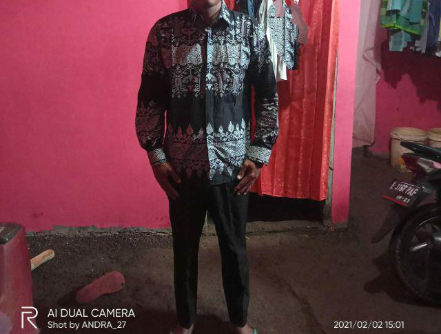 Batik Couple Ayah Dan Anak Anjani Silver Sarimbitan Seragam