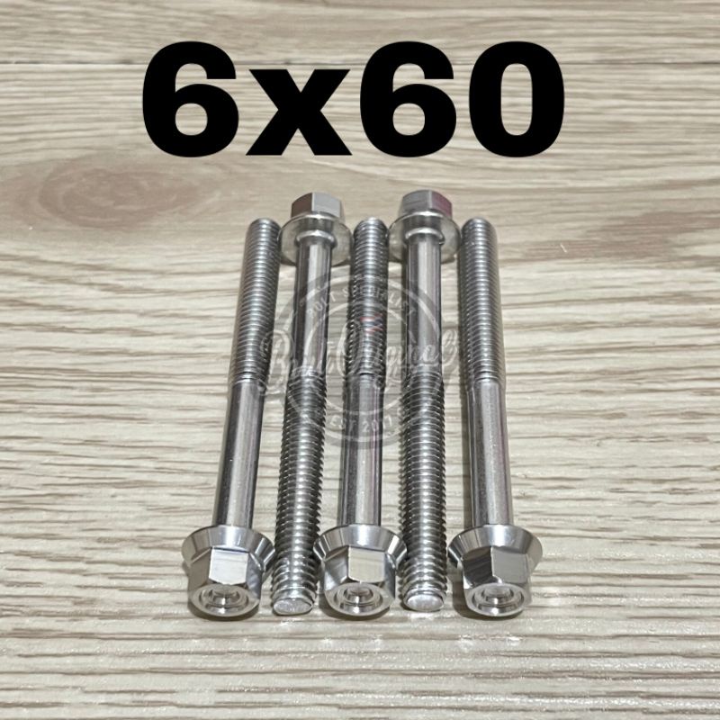 baut probolt hexagon matte ulir 6x60 drat 10 panjang 6 cm thailand stainless probolt new model not flower