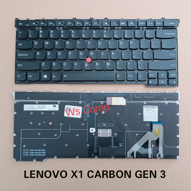 Keyboard Lenovo X1 Carbon Gen 3 Black