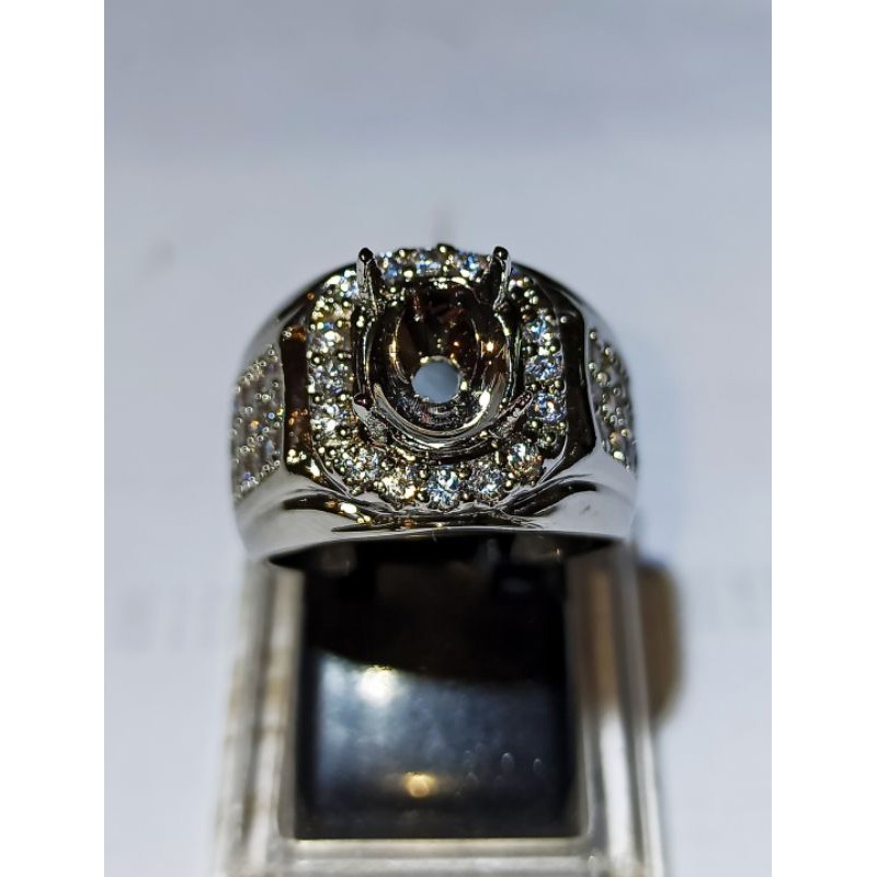 RB CINCIN / EMBAN / RING ALPAKA SUPER 8x6mm SIlVER Dan GOLD