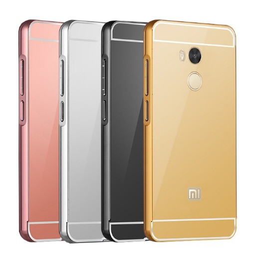 Aluminium Bumper Mirror Case Xiaomi Redmi Note 2, Note 3, Note 4, Mi4i, 3/3Pro, 4/4 Prime, Mi5S