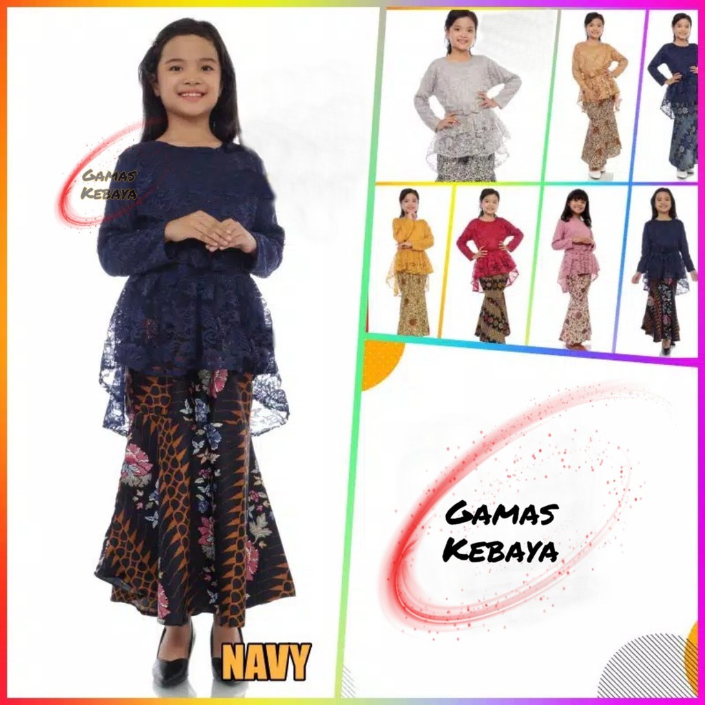 KEBAYA ANAK MODERN UMUR 4 6 8 10 12 TH