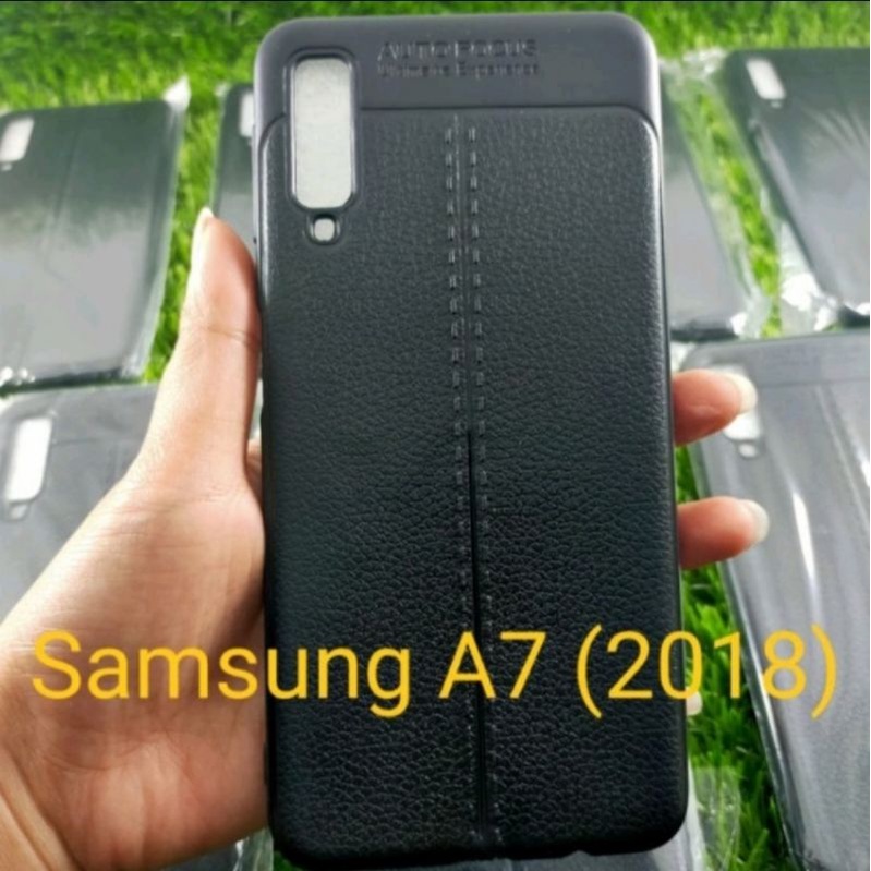 SAMSUNG A7 2018 SOFT CASE AUTOFOCUS SLIM LEATHER CASE