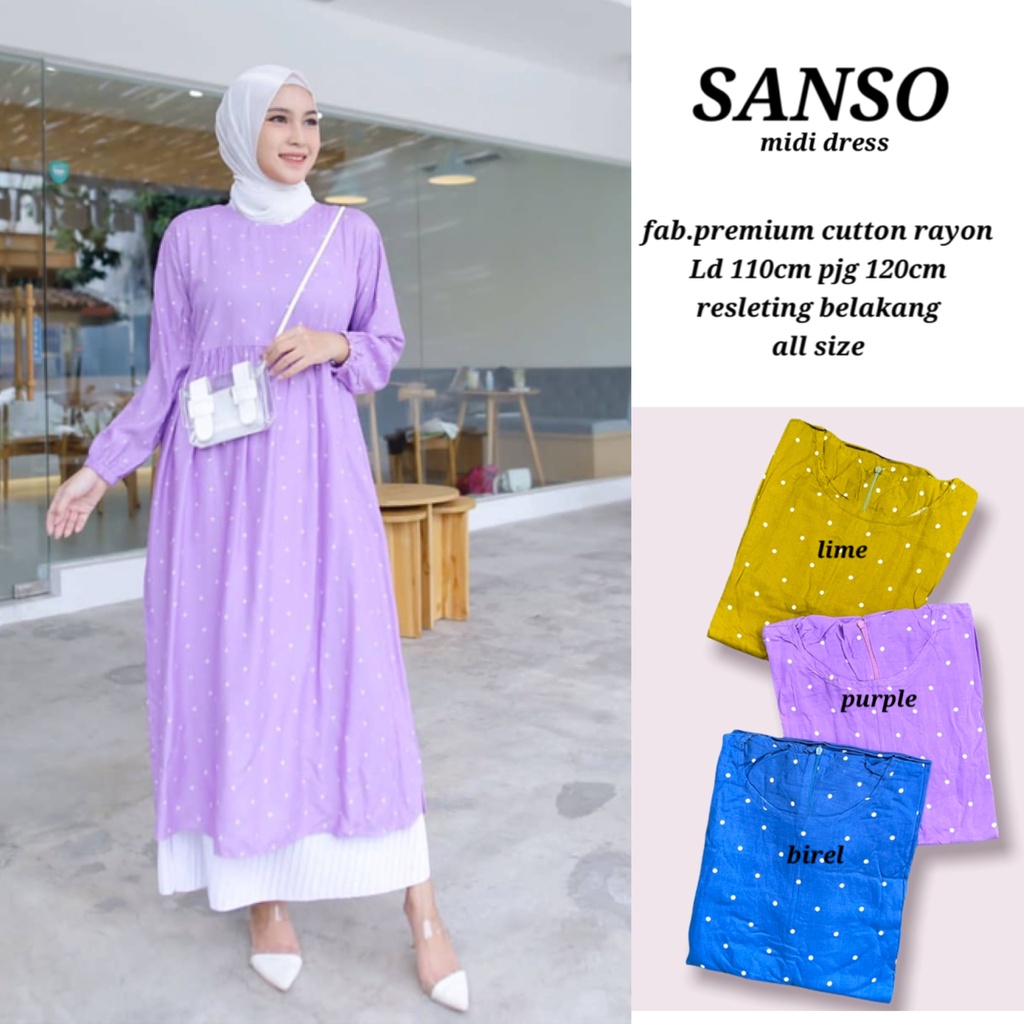 Sanso midi dress rayon