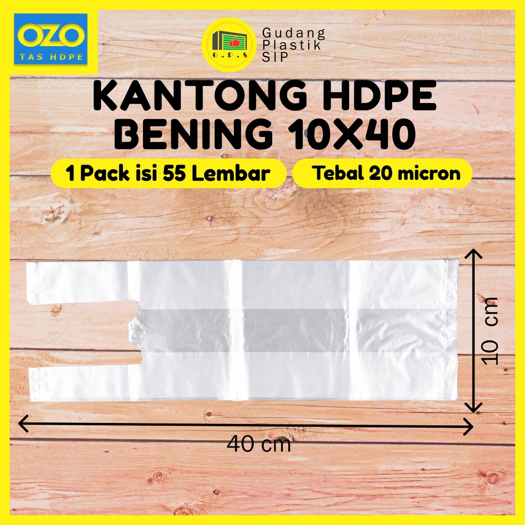 Kantong Plastik Kresek 2 Gelas OZ Tebal UK 10x40 HDPE