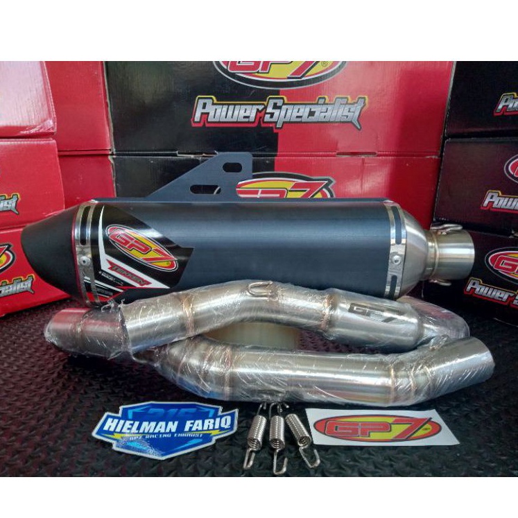 Knalpot GP7 TEKKEN BORE UP HONDA CRF (BLACK EDITION)