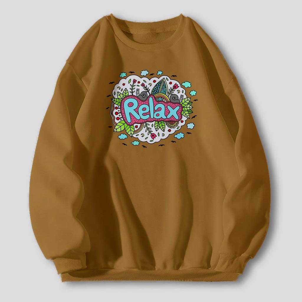 RELAX ETNIC SWEATER WANITA TEBAL DISTRO - CREWNECK HALUS TERLARIS