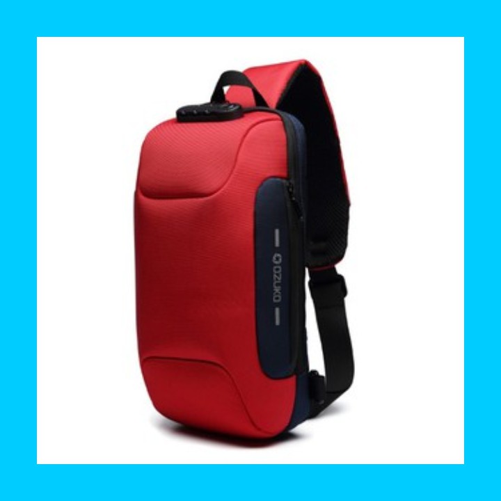 Crossfit Bag Tas Original Ozuko Selempang Slempang Pria Waist bag Sling bag Sporty