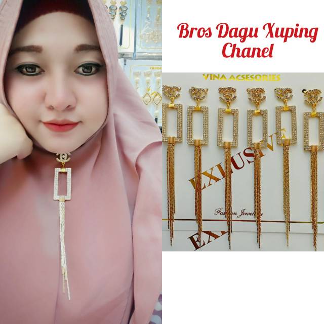 ISI 6 PCS BROOCH DAGU XUPING CHANEL
