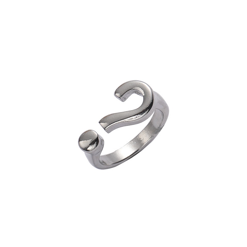 Question Mark Ring Accessories Adjustable Personality Trendy Korean Simple Temperament