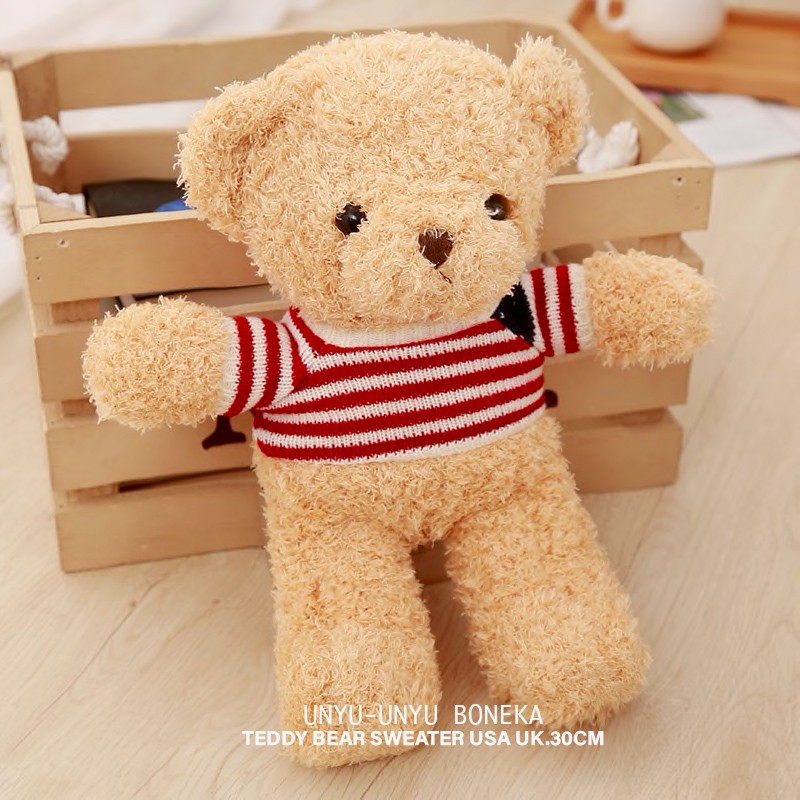 Boneka teddy bear sweater usa impor