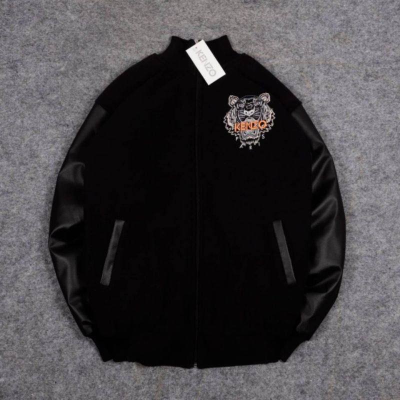 VARSITY JACKET K3NZO TIGER FULL BORDIR CREAM&amp;HITAM AUTHENTIC FULLTAG &amp; LEBEL